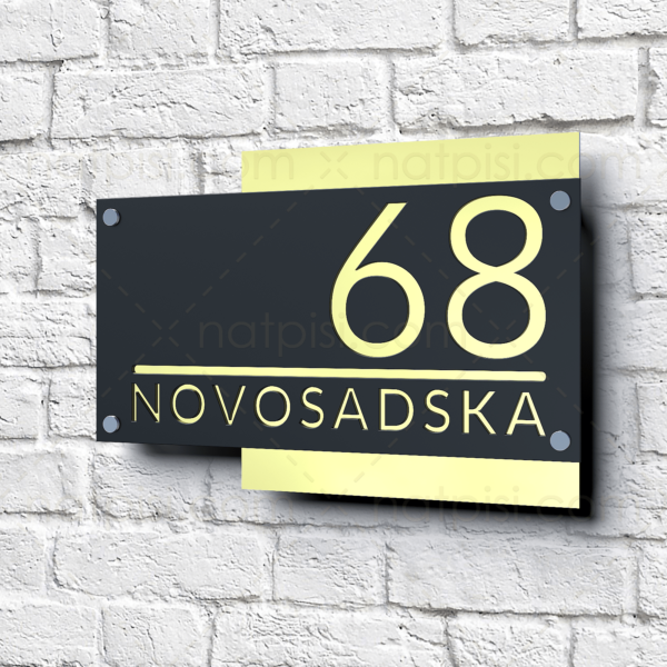 Kućni broj sa nazivom ulice standard