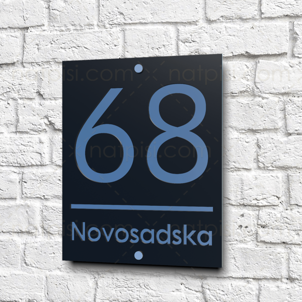 Kućni broj sa nazivom ulice standard