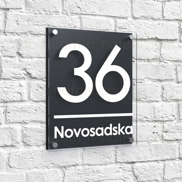 Kućni broj sa nazivom ulice Premium