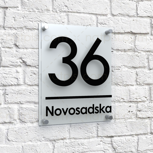 Kućni broj sa nazivom ulice Premium