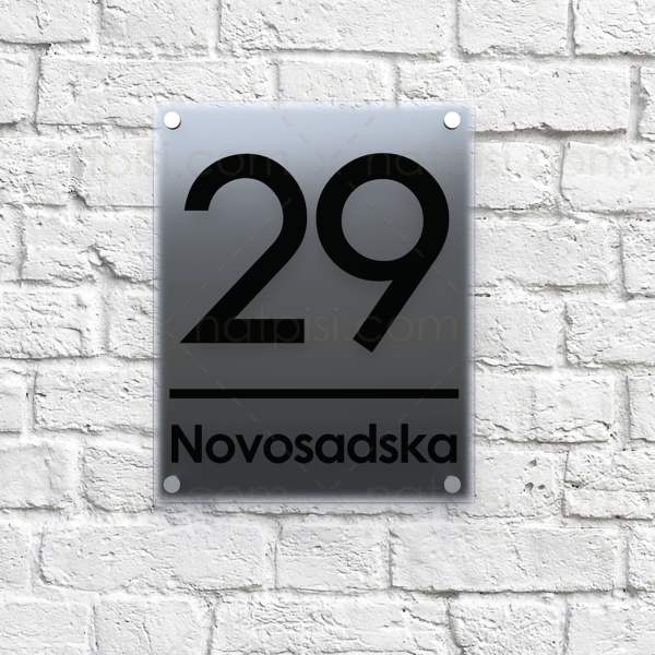 Kućni broj sa nazivom ulice Premium