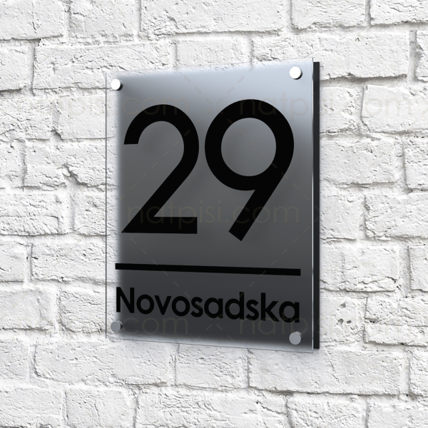 Kućni broj sa nazivom ulice Premium