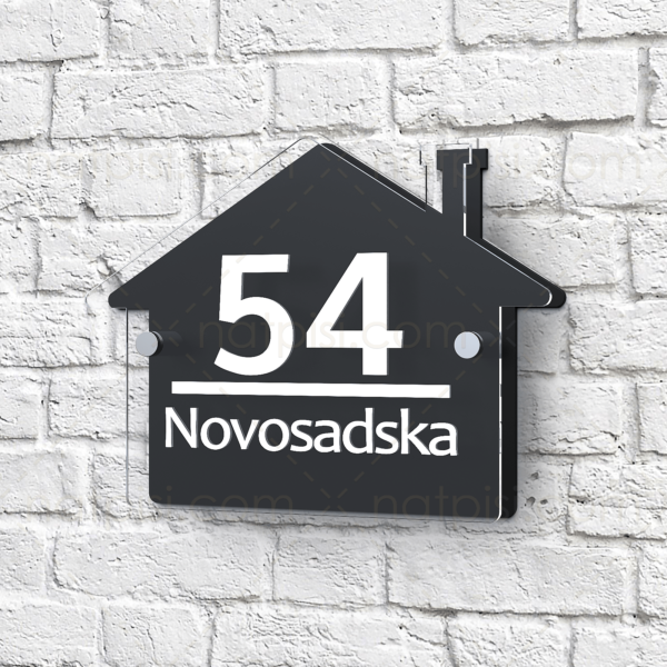 Kućni broj sa nazivom ulice Premium