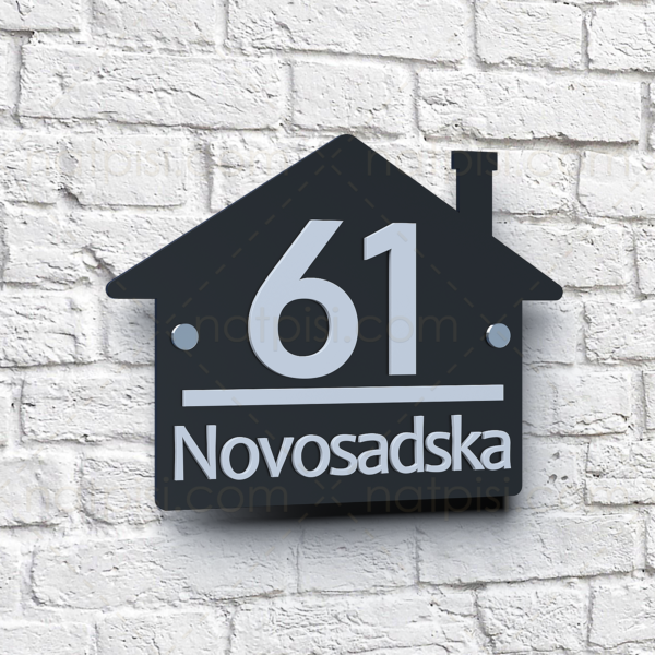 Kućni broj sa nazivom ulice Premium
