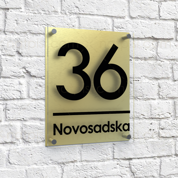 Kućni broj sa nazivom ulice Premium