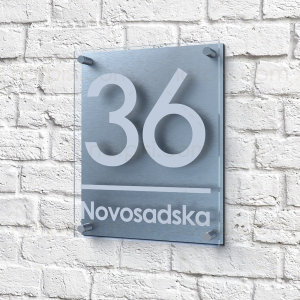 Kućni broj sa nazivom ulice Premium