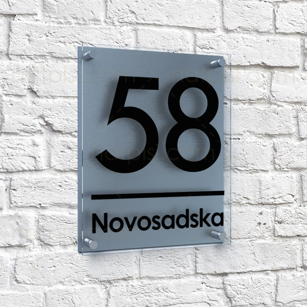 Kućni broj sa nazivom ulice Premium