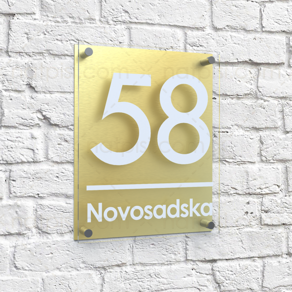 Kućni broj sa nazivom ulice Premium